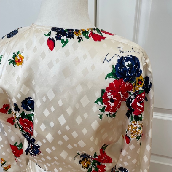 Tea Rose Ruffle Silk Belted Wrap Dress from TORY BURCH - Picture 11 of 16